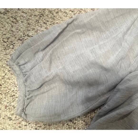 NOVICA 100% Cotton Embroidered Gray Blue Tunic Blouse Size XL - Picture 7 of 9
